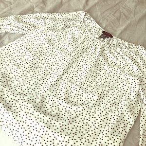 Karen Kane Black & White blouse with stars